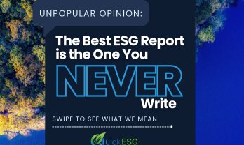 The best ESG report is the one you never write!
