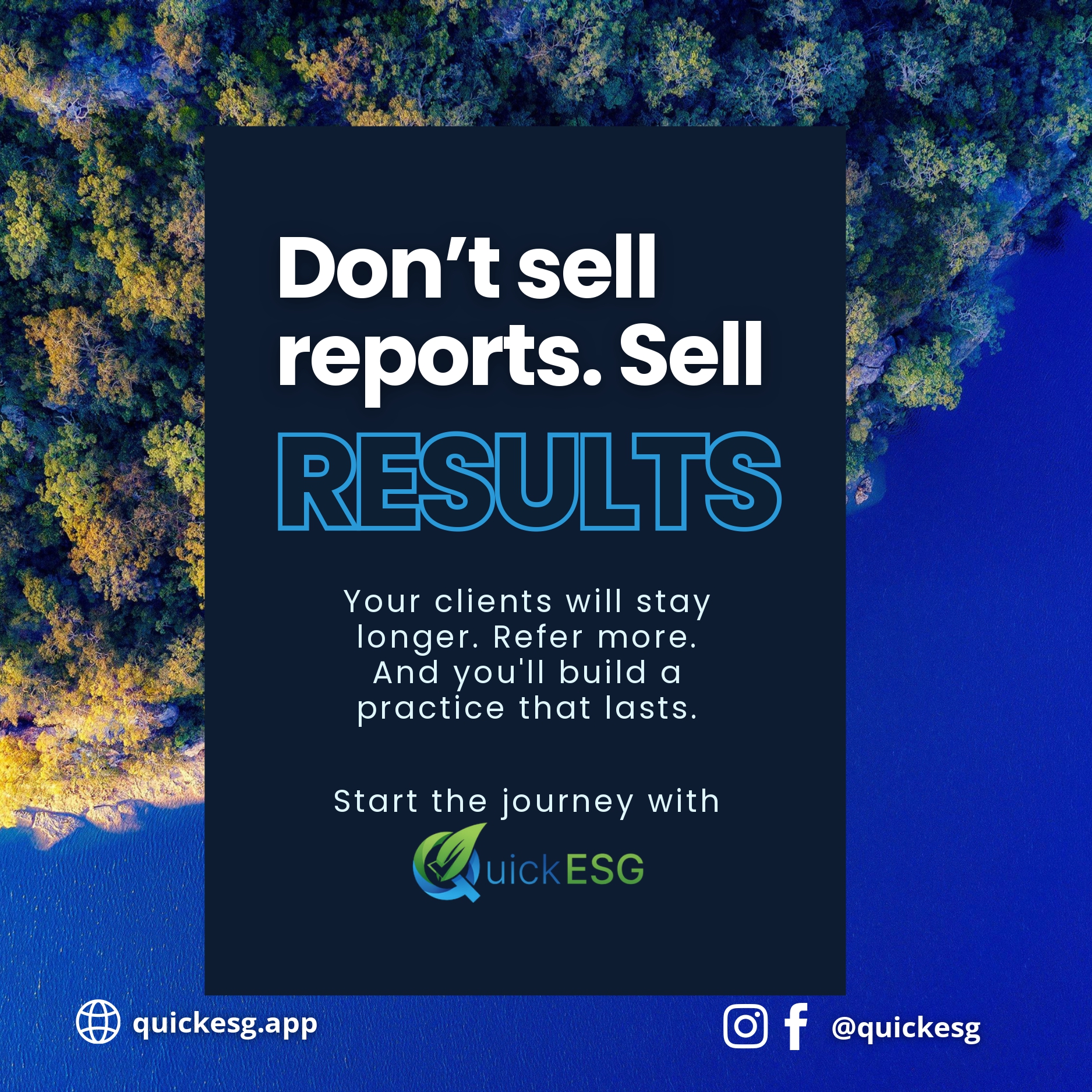 Don't sell reports. Sell RESULTS